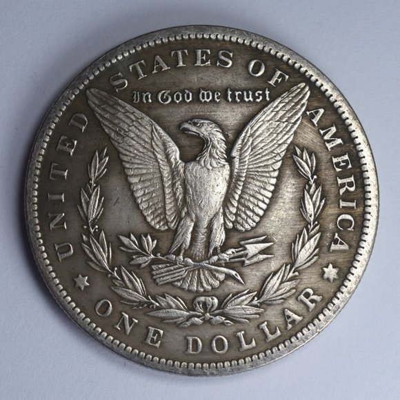 1899 Morgan Dollar Anubis/Egyptian Carved/Hobo Coin - Picture 2 of 6